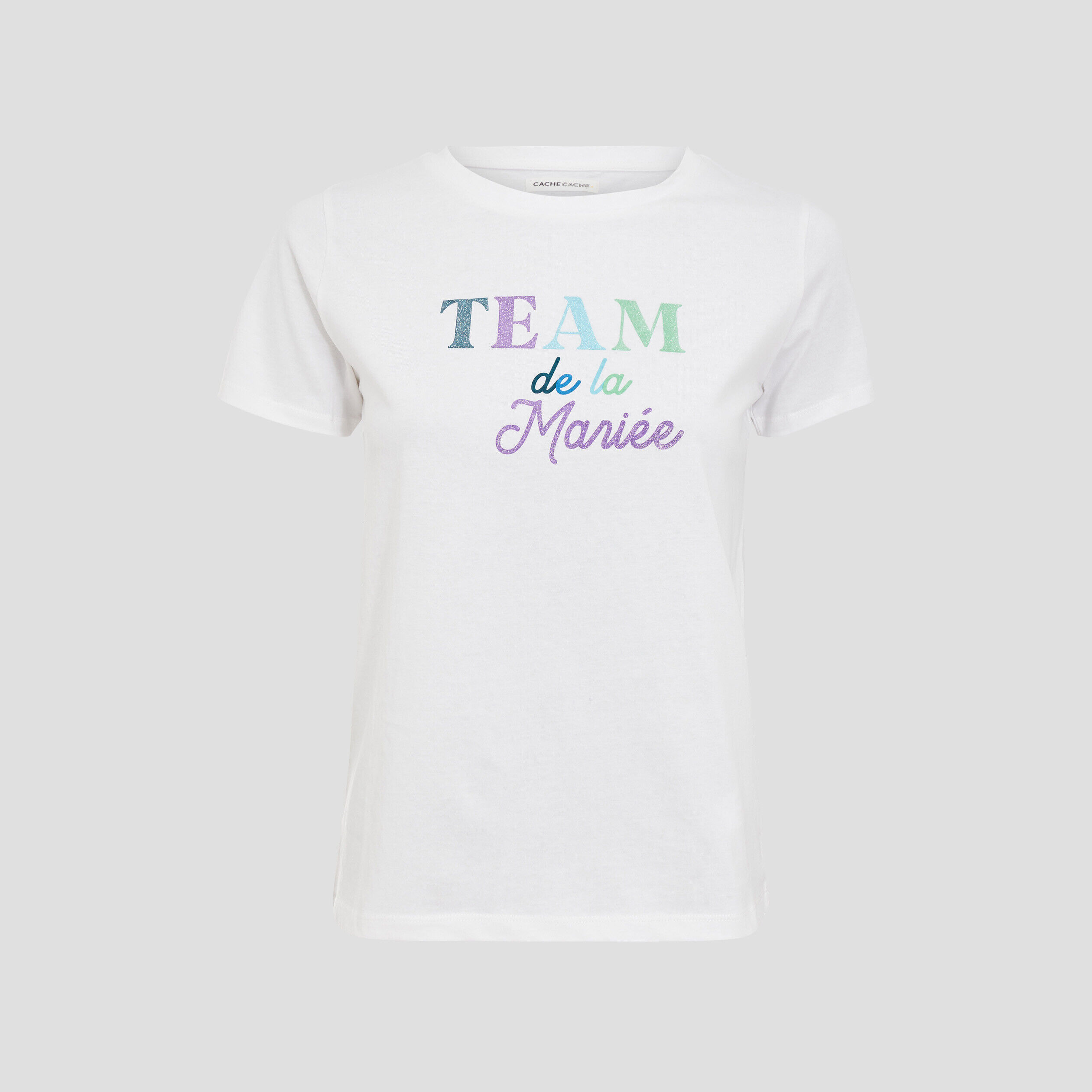 T-shirt à manches courtes ecru femme | Cache Cache