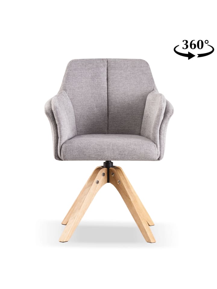 B&D Home Drehstuhl DAISY in Grau - (B)62 x (H)86 x (T)63 cm günstig kaufen onesize
