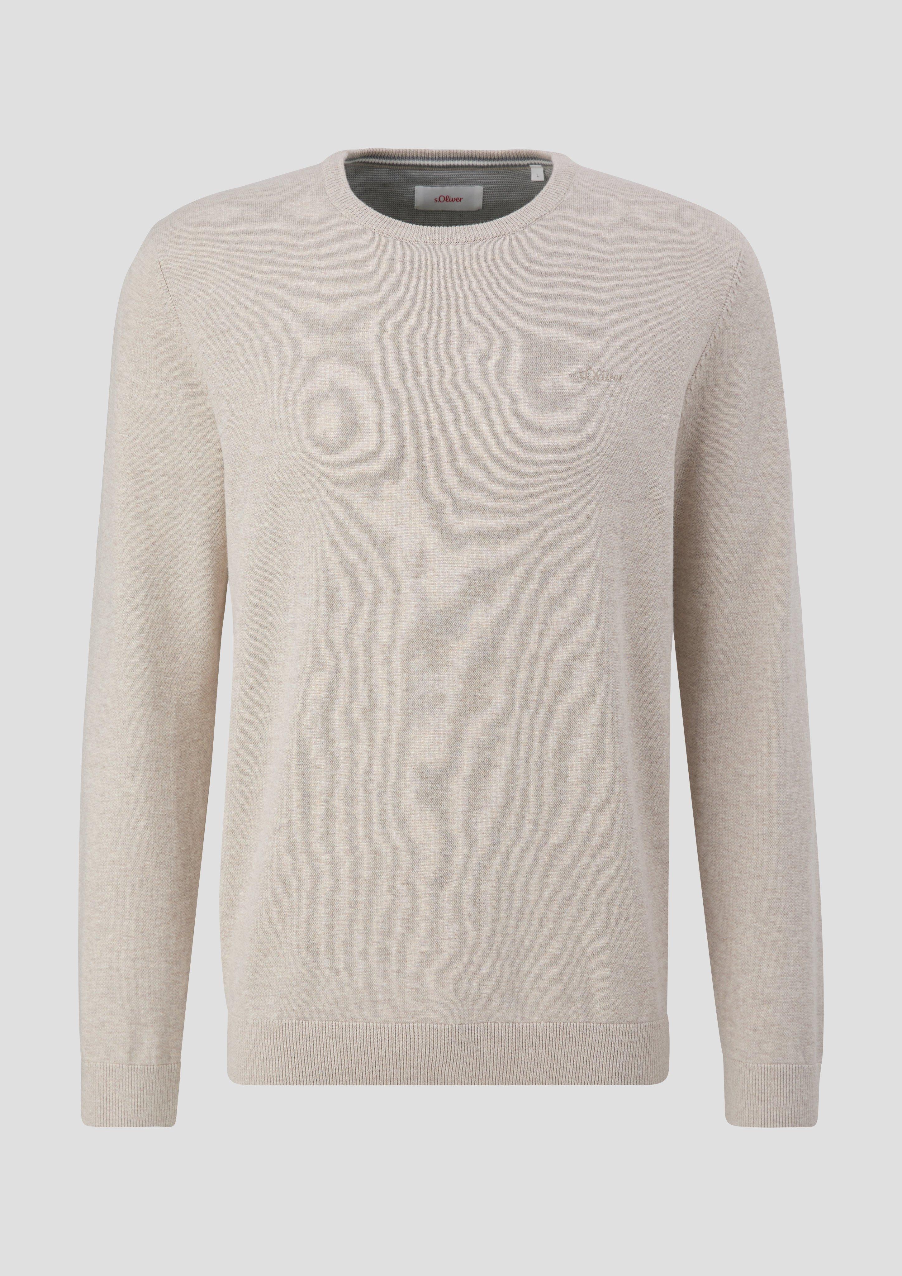 Strickpullover mit Logo-Stickerei  2143173-80W0