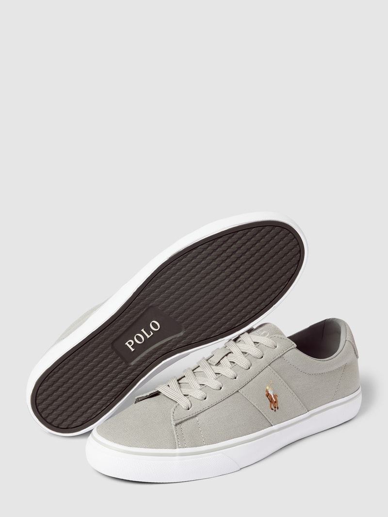 Sneaker mit Motiv-Stitching Modell 'SAYER' in hellgrau