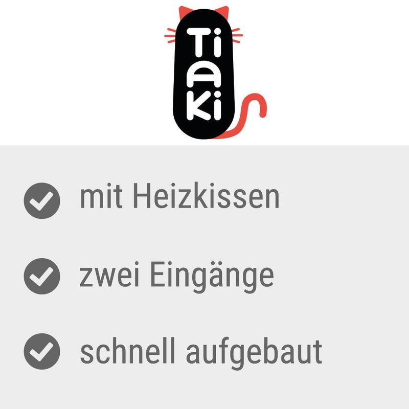 TIAKI Beheizte Katzenhütte Bola zu TOP-Preisen