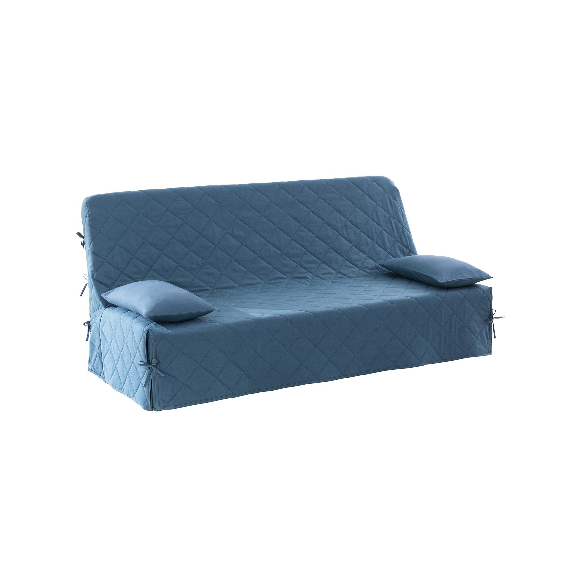 Housse clic-clac standard matelassée coton bachette uni