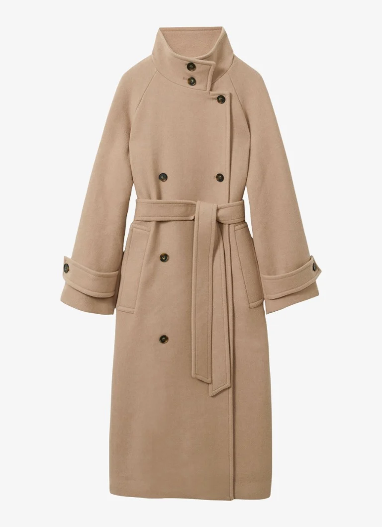 Reiss Prim double-breasted wool coat with belt