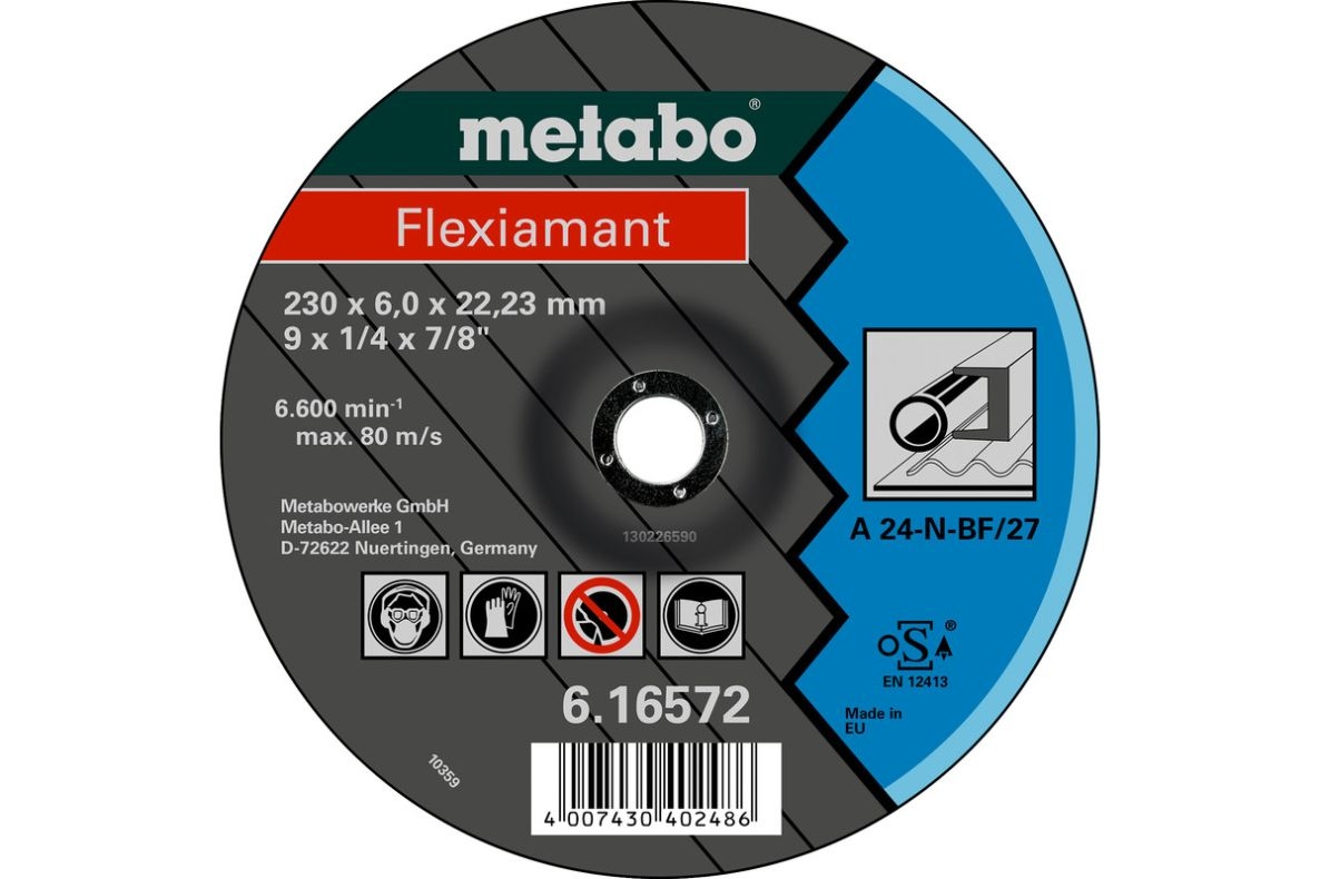 Metabo Zubehör 616726000 Entgratscheibe Ø 115x6,0x22,2 Stahl Flexiamant