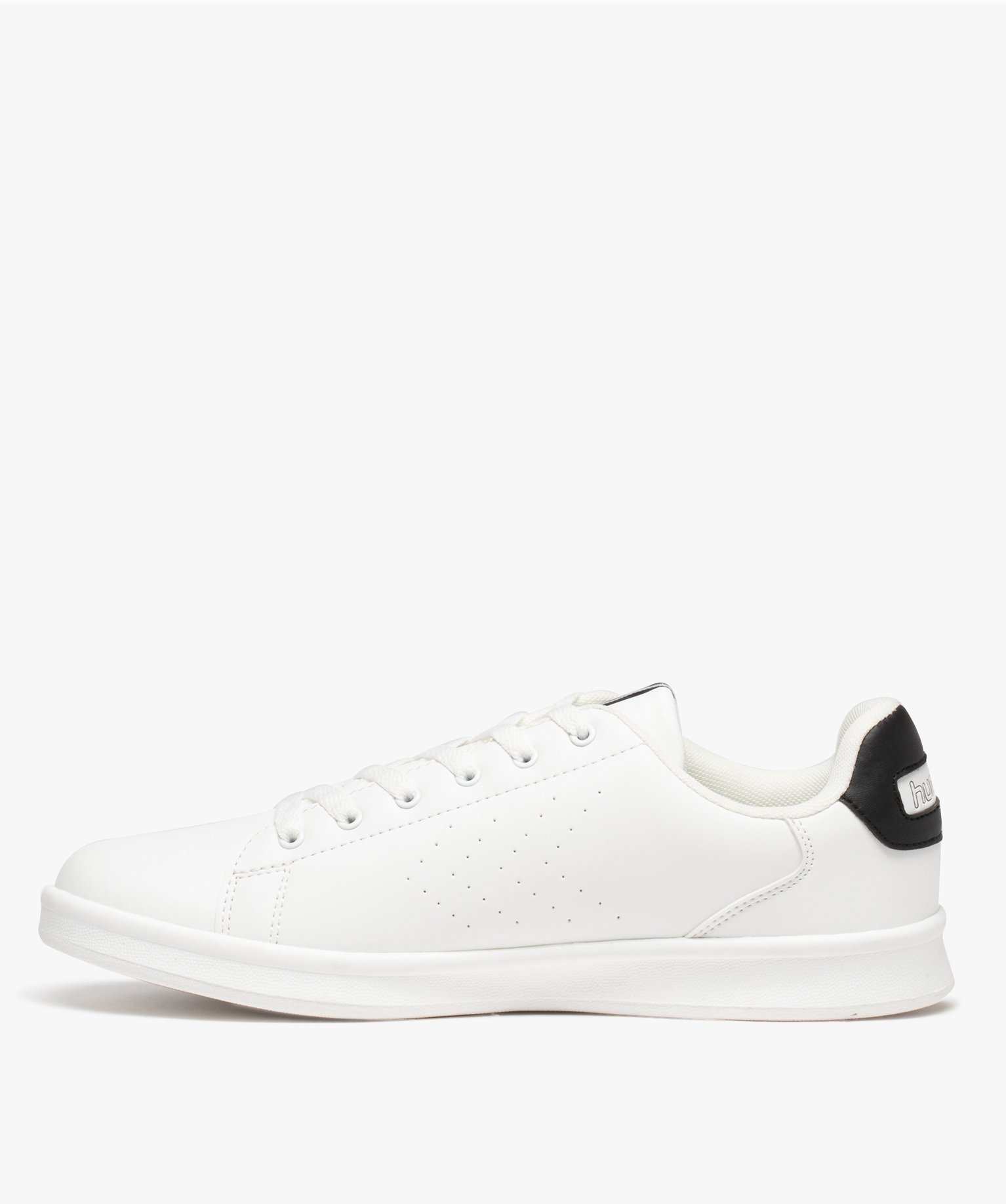 Baskets homme unies style rétro à lacets - Hummel Busan blanc | GEMO