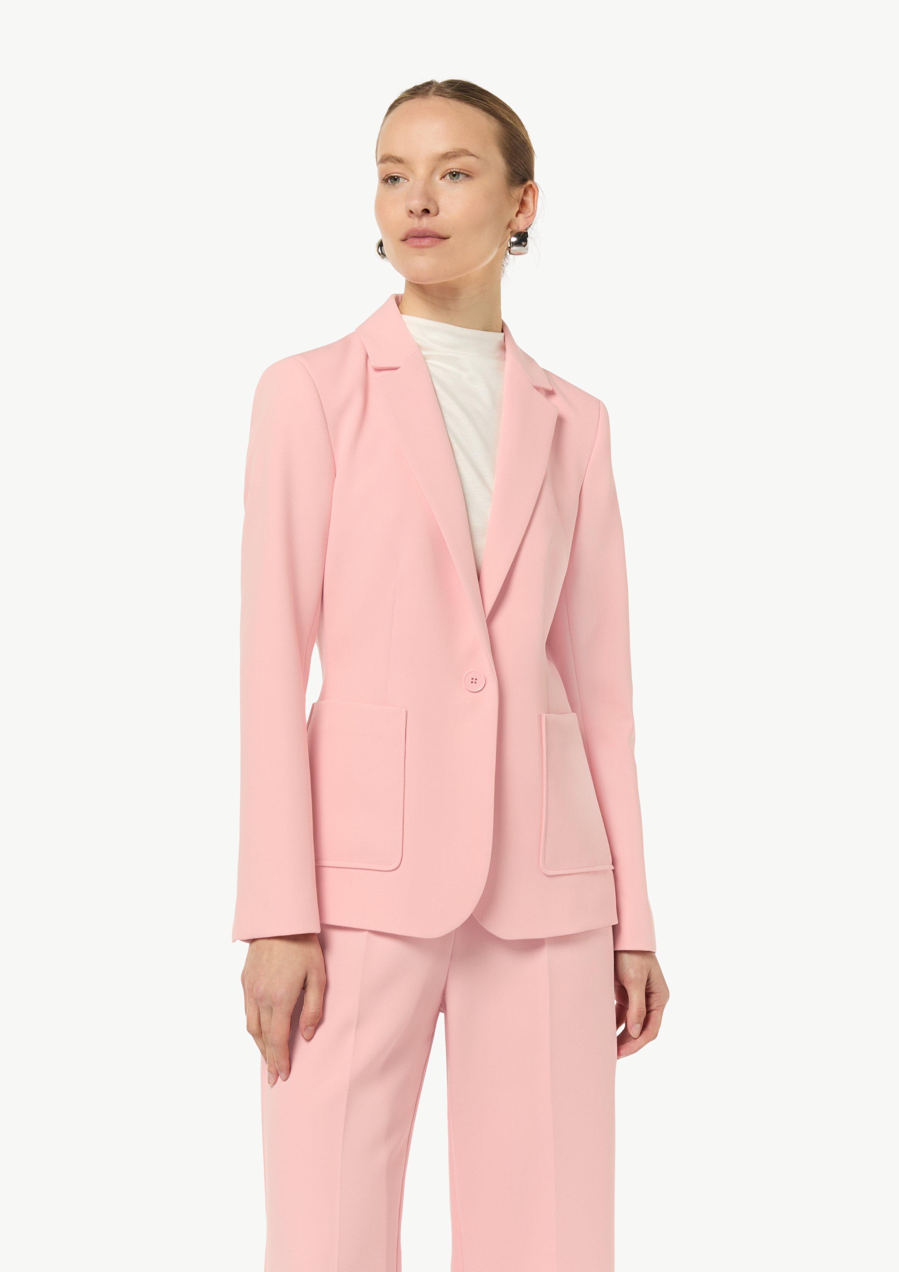 Blazer mit Herringbone-Muster - rosa