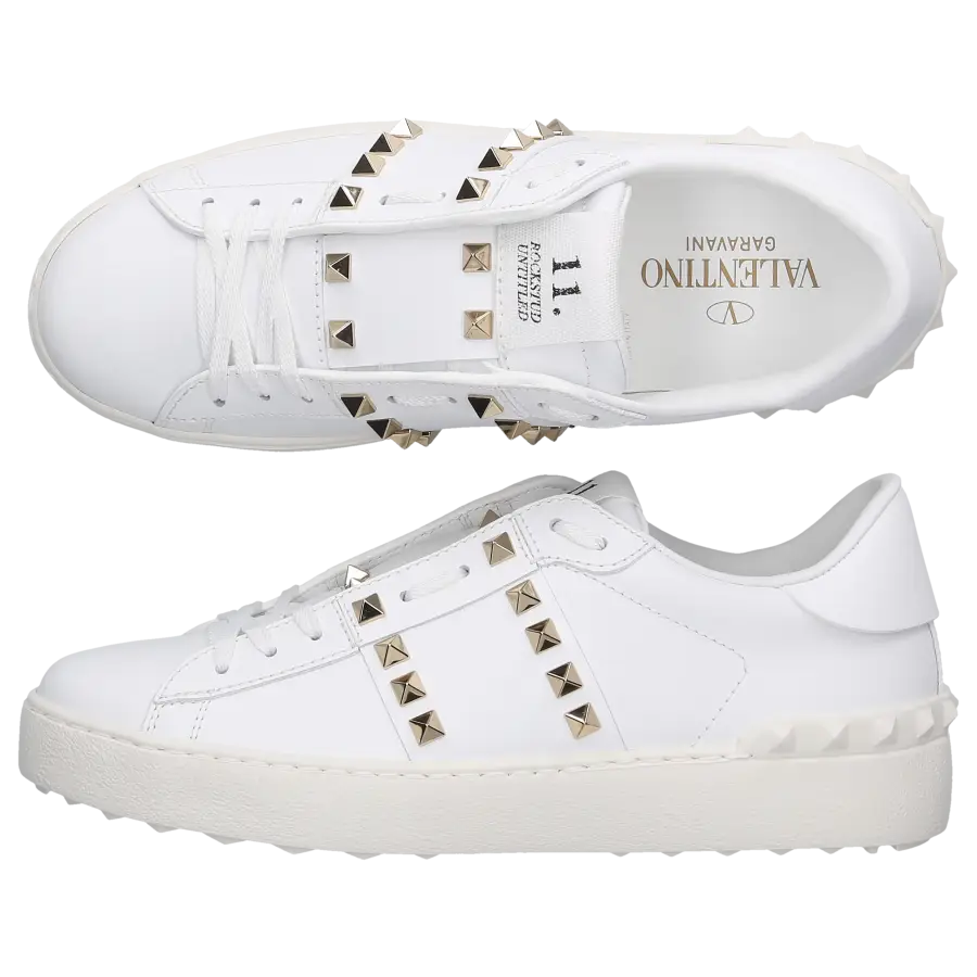 Valentino Garavani - Sneaker low ROCKSTUD UNTITLED Nieten - weiß