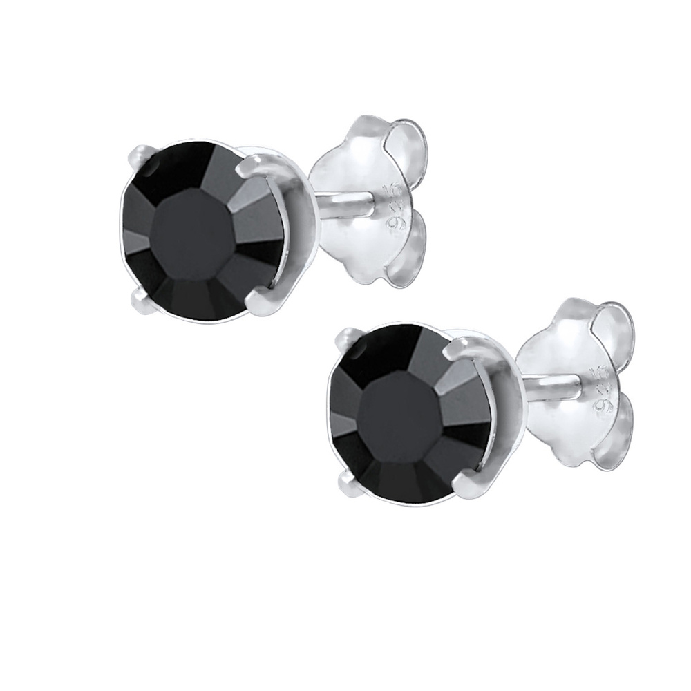 KUZZOI KUZZOI Boucles d'Oreilles Géo Minimal Cristaux Noir Boucles d'Oreilles Hommes (92 Boucles d'oreilles