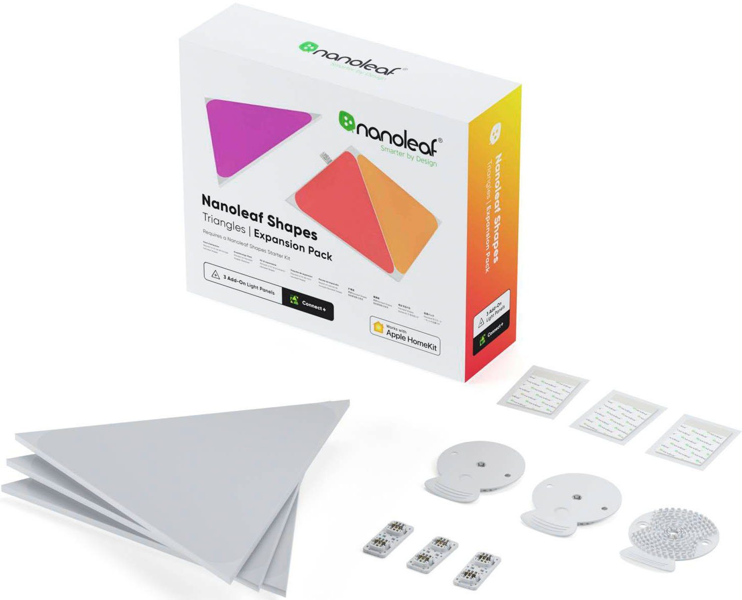nanoleaf LED Panel Triangles, Dimmfunktion, LED fest integriert, Farbwechsler