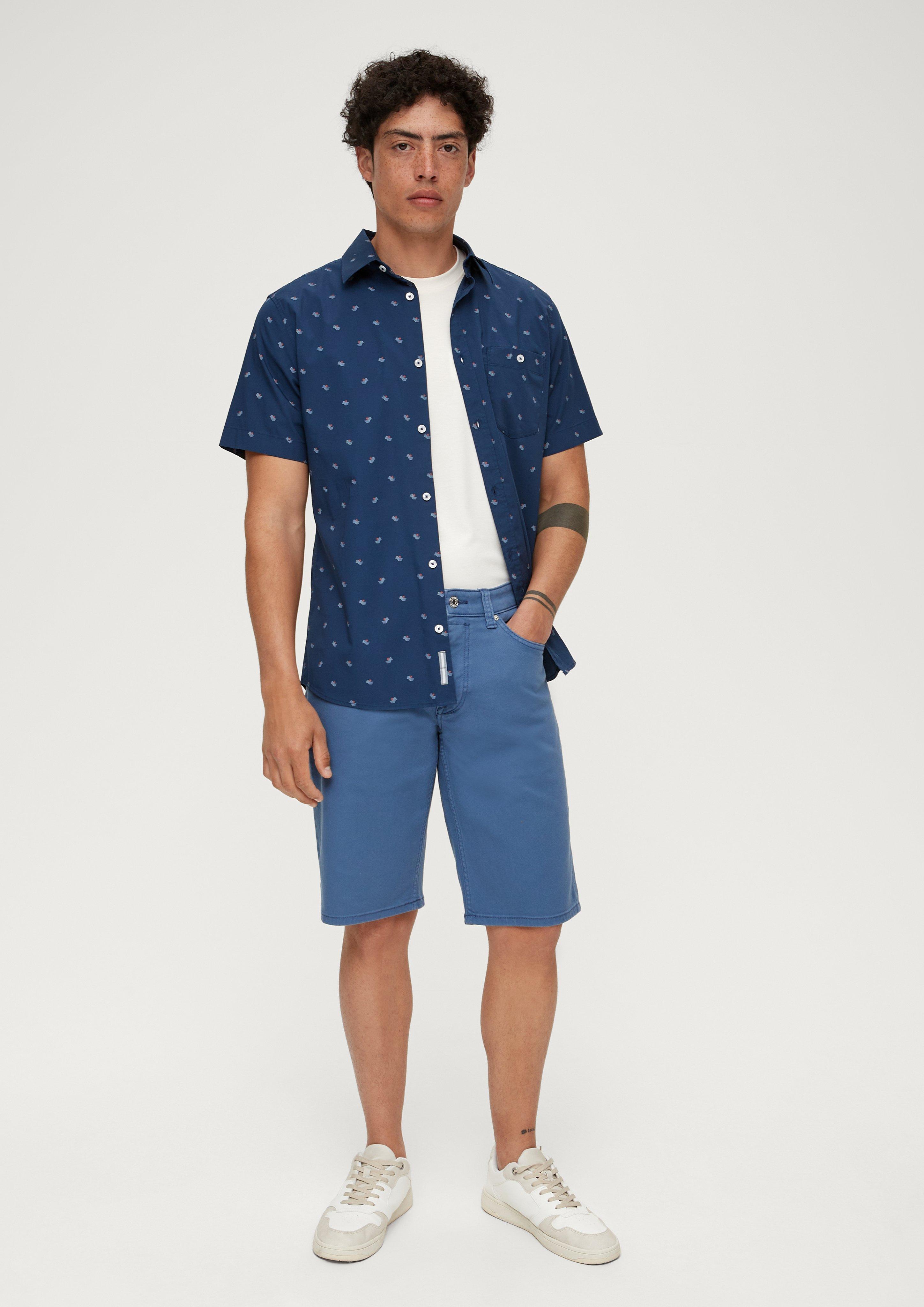 Slim: Kurzarmhemd mit Alloverprint  2131013-58A6
