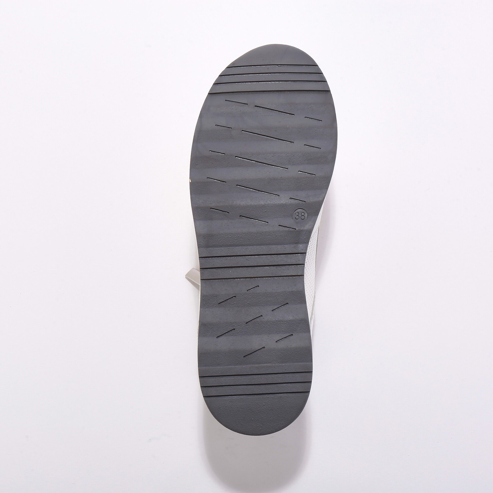 Baskets zippées en cuir souple à semelle bimatière