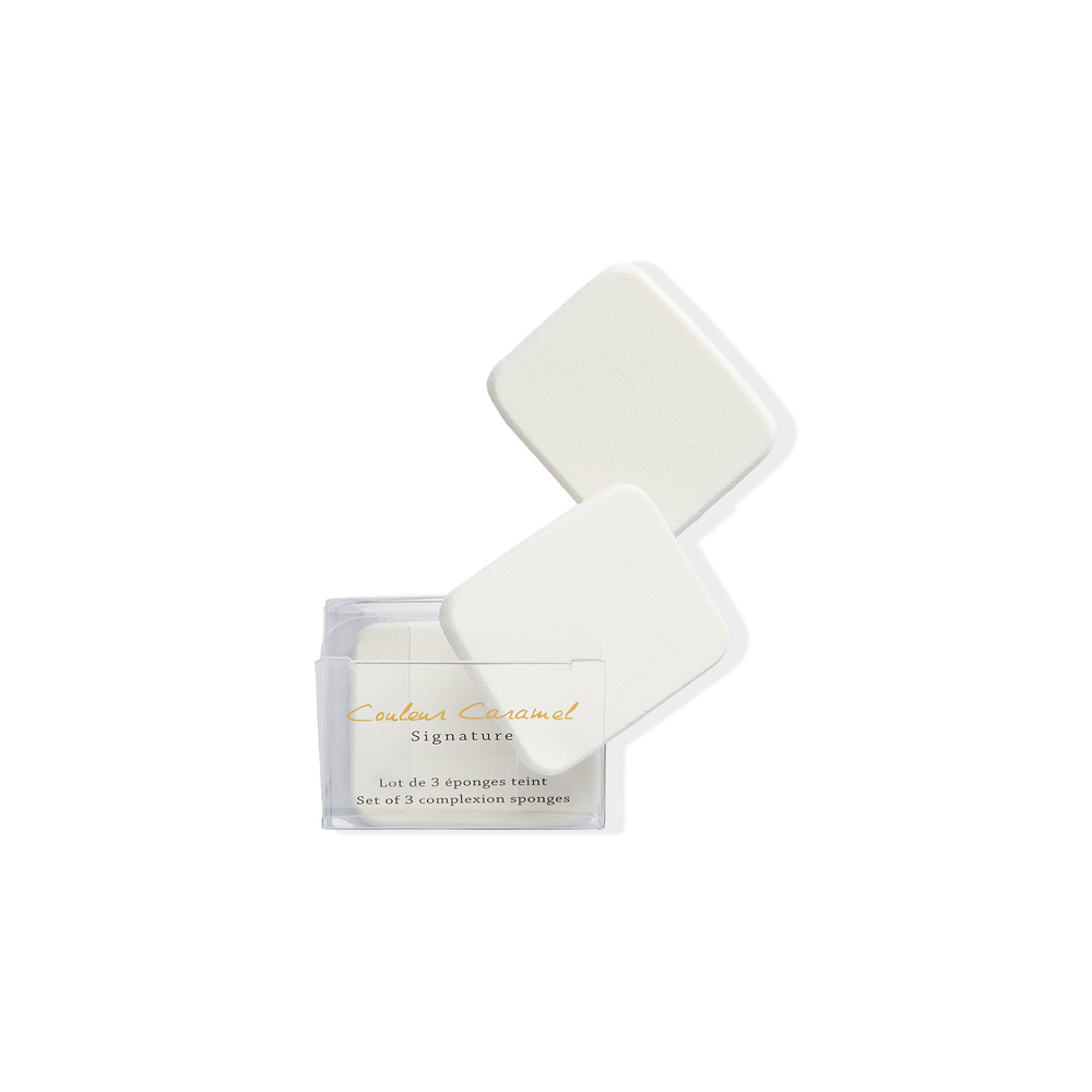 Couleur Caramel Lot de 3 éponges teint Eponge