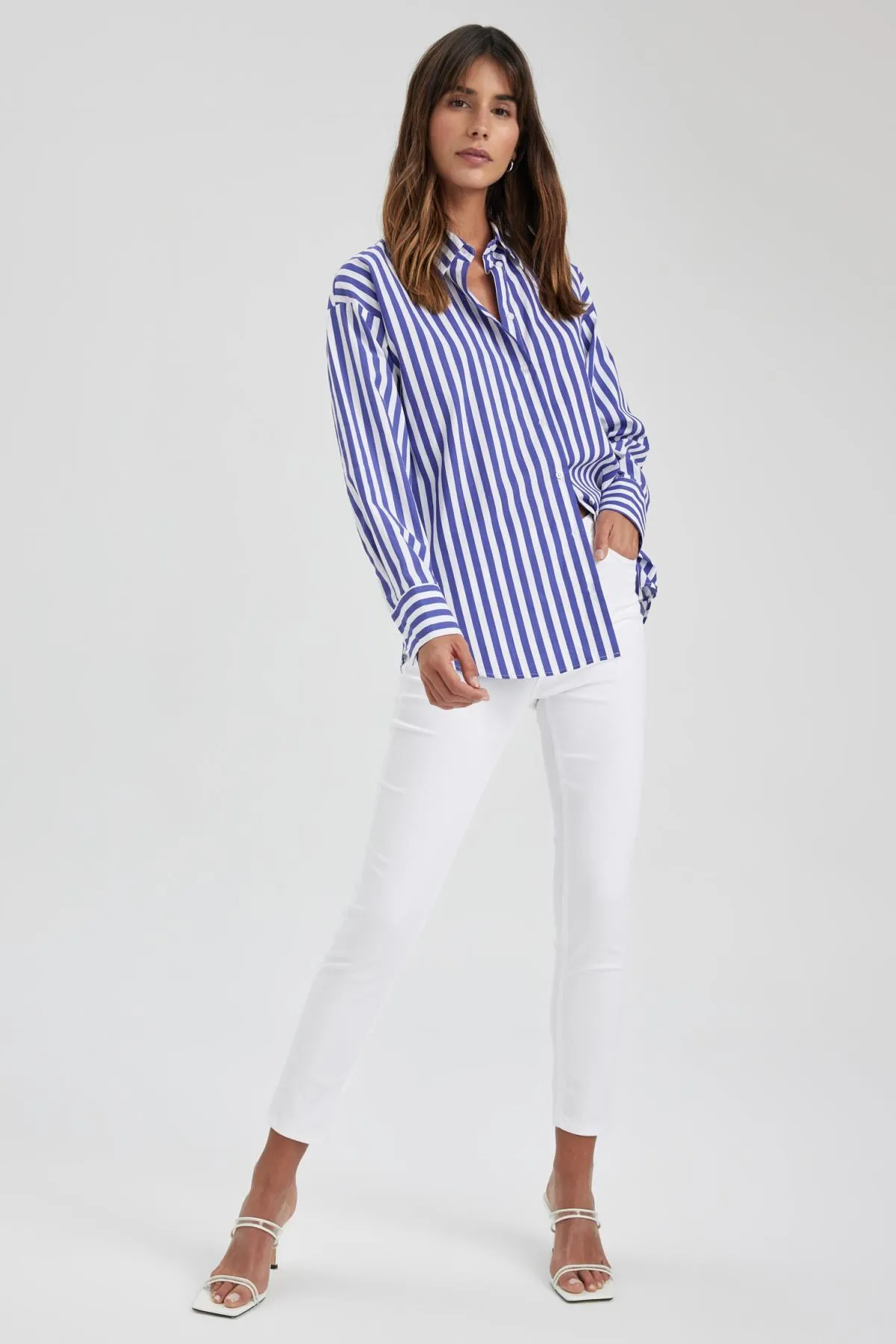DeFacto  Rebeca Slim Fit Gabardine-Hose mit hoher Taille M0649az23sm
