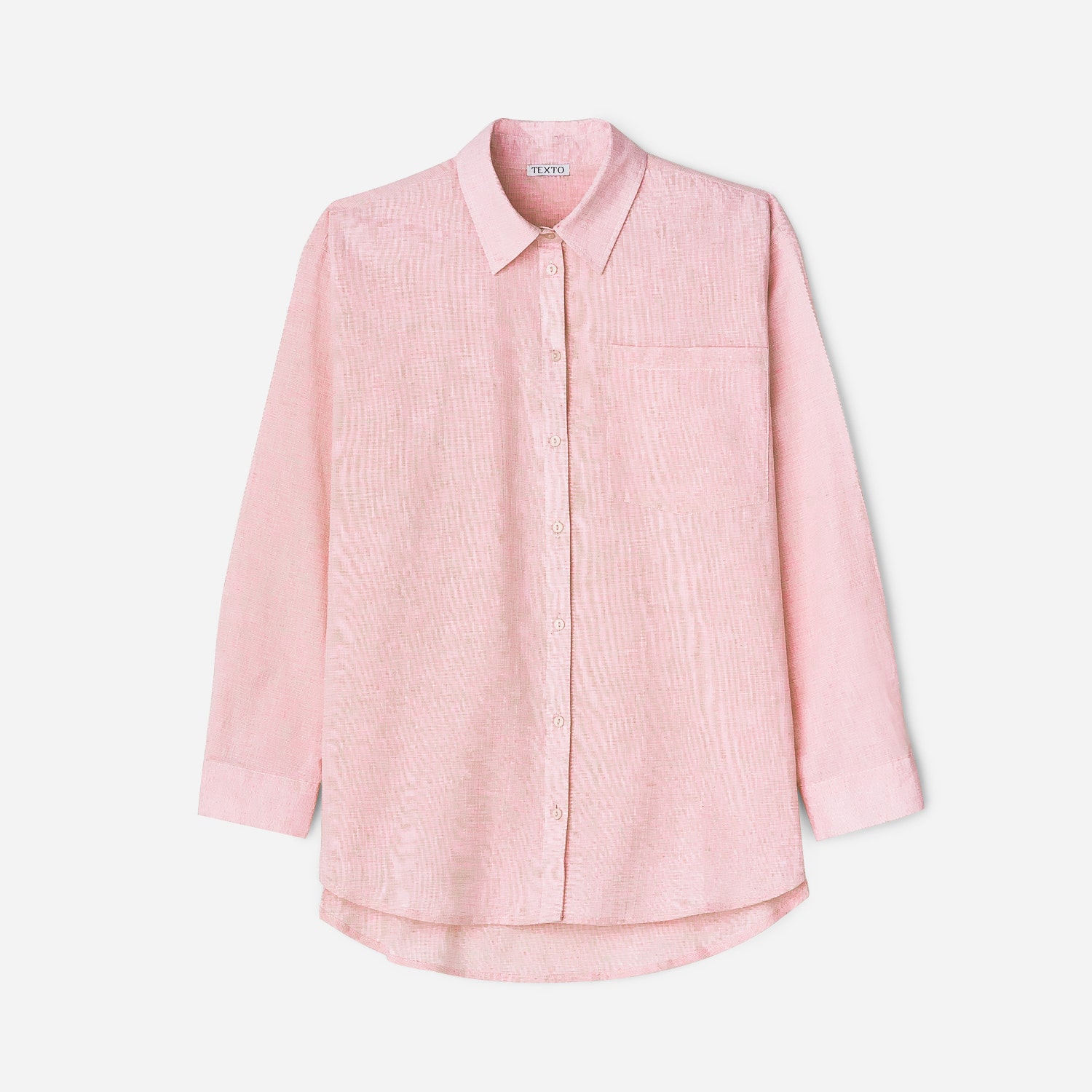 Chemise TEXTO rose mi-longue