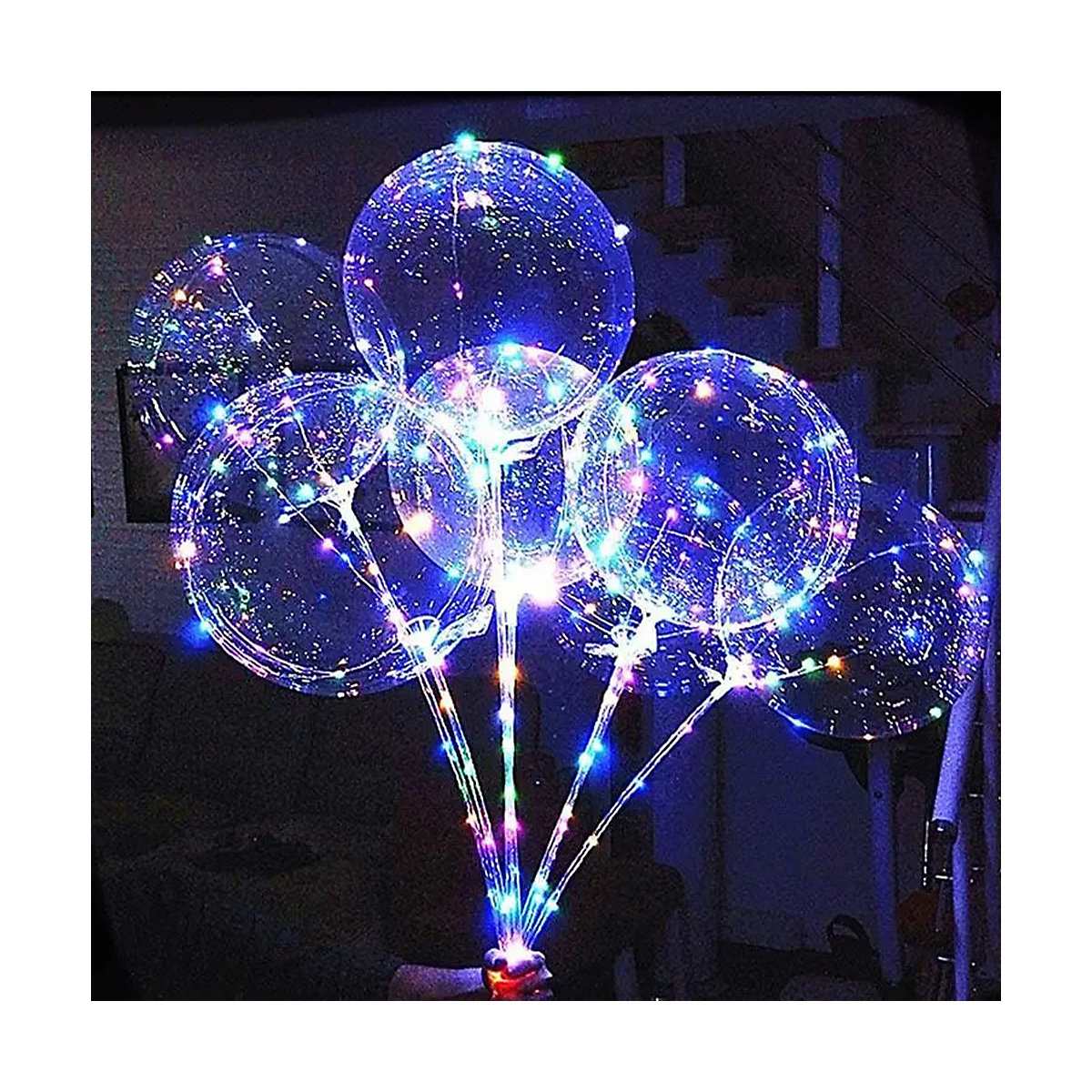 LED Ballons mit Stäbe Leuchtende Luftballons,10 Stück für Kinder