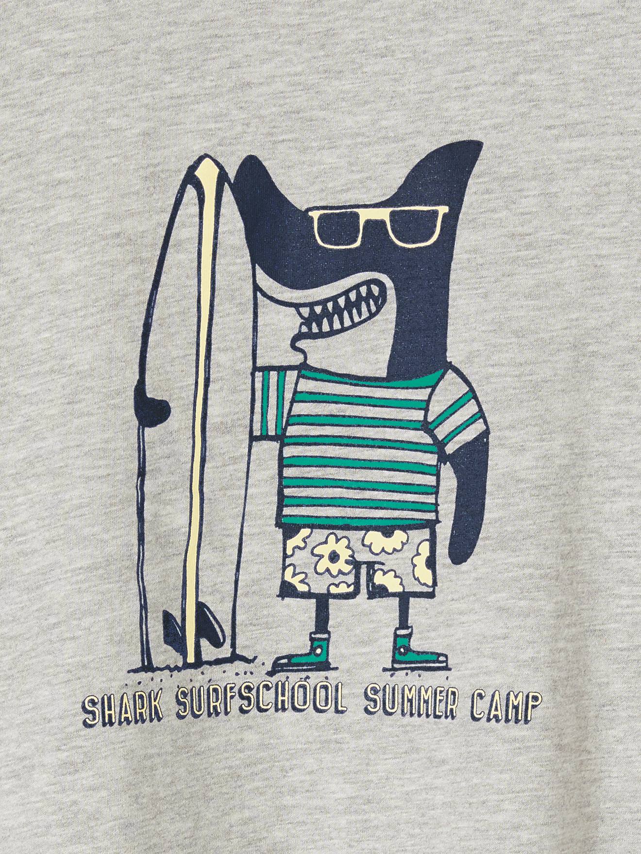 Pyjashort imprimé garçon Requin Surf vert sapin