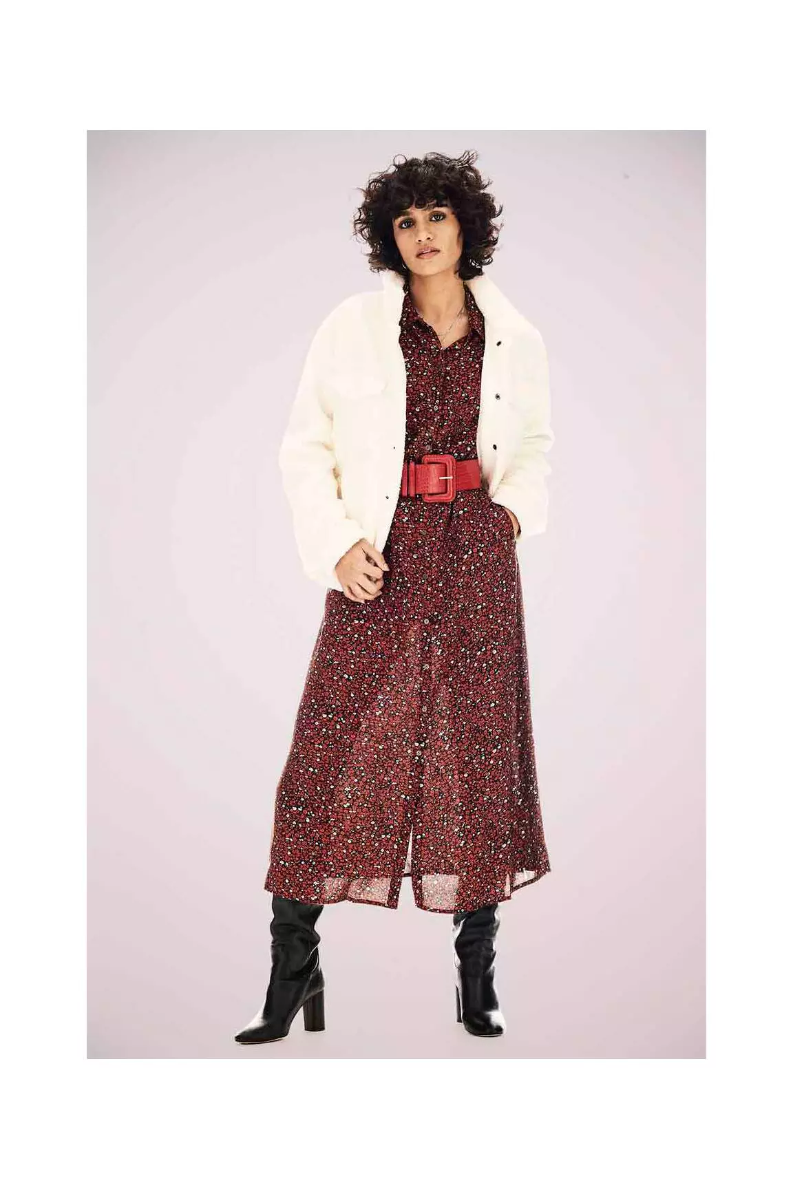 Garcia Robes Longues Femme couleur rouge
