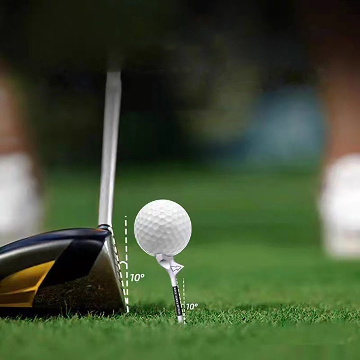 götäzer Golftee Golfschläger-Einbau-Golfständer (10 Stück im Karton), 10-Grad-Neigungstyp, größerer Abstand, langlebig, 83-mm-T-Stück