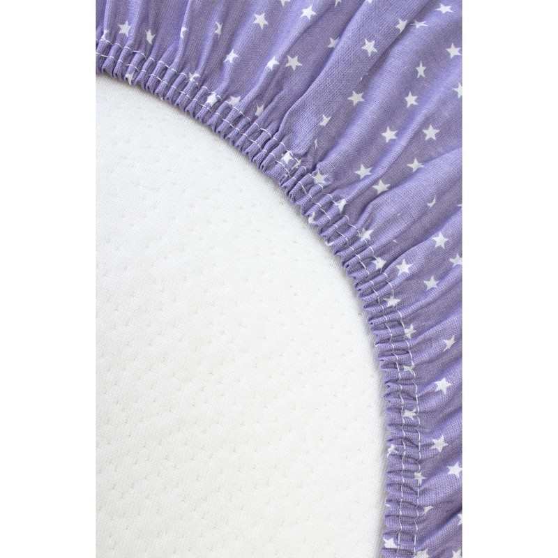Drap housse Coton Bio motifs Etoiles - Berceau/landau