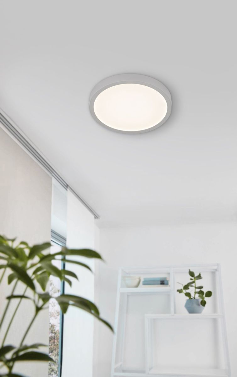 EGLO LED Deckenleuchte Molay Silber Ø 28,5 cm