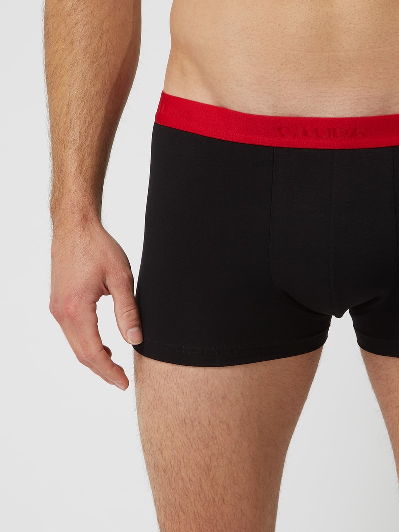 Trunks aus Single Jersey im 3er-Pack Modell 'Natural Benefit' in schwarz