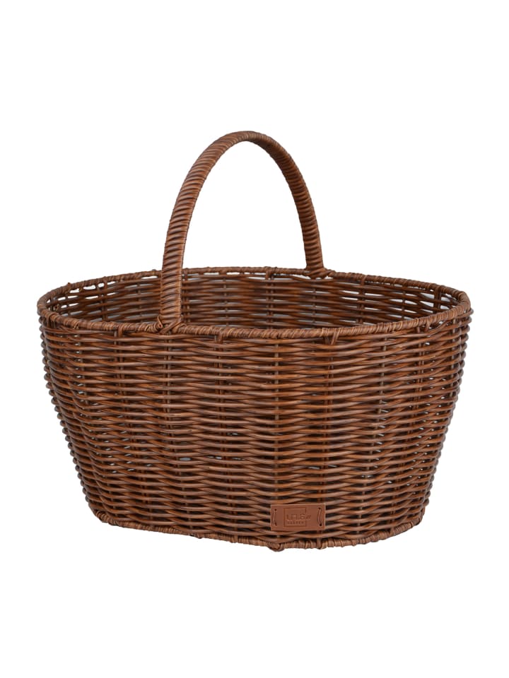UNUS Einkaufskorb Rattan-Optik Henkelkorb in Braun günstig kaufen