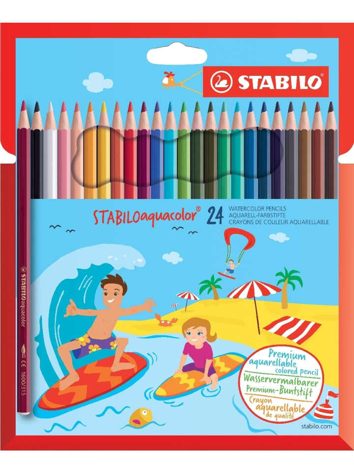 STABILO Aquarell-Buntstift aquacolor Kartonetui Packung mit 24 Stück günstig kaufen onesize