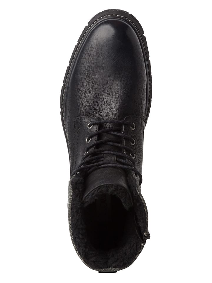 s.Oliver Leder-Boots in Schwarz günstig kaufen