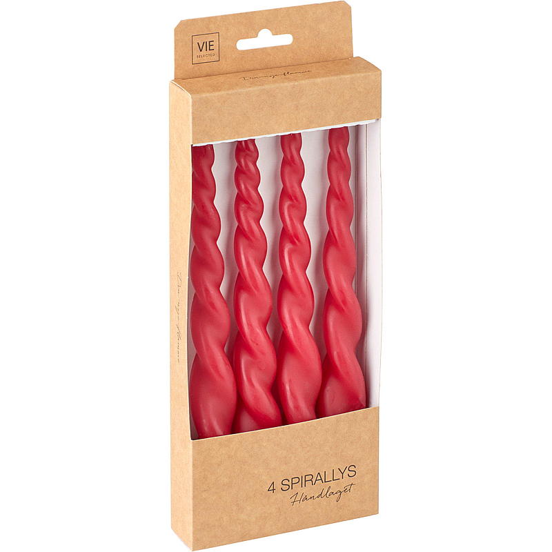Vie Selected Spirallys 4-pk 24 cm rød