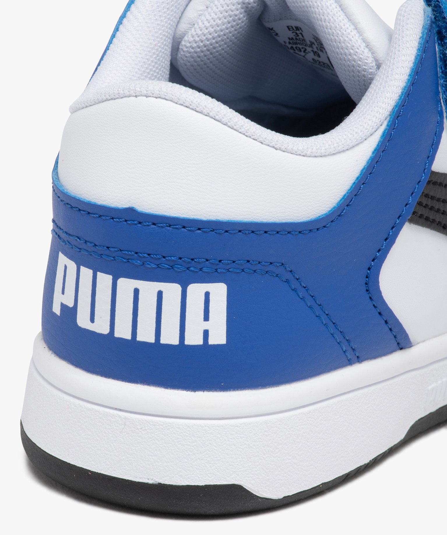 Baskets Garçon tricolores à scratch - Puma blanc | GEMO