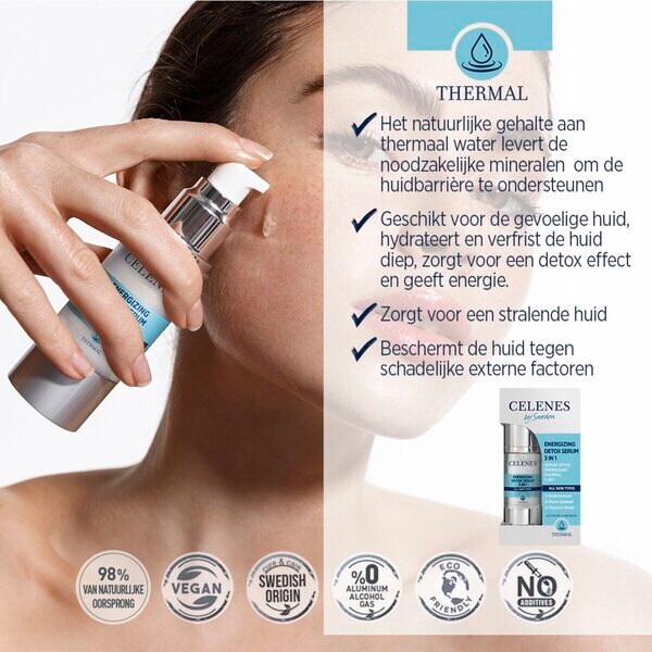 Celenes By Sweden 3 az 1-ben energizáló méregtelenítő szérum 30ml, minden bőrtípusra