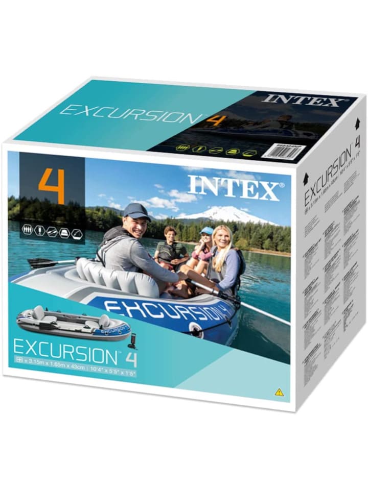 Intex Schlauchboot Excursion 4 mit Paddel und Pumpe 315x165x43cm in mehrfarbig günstig kaufen onesize