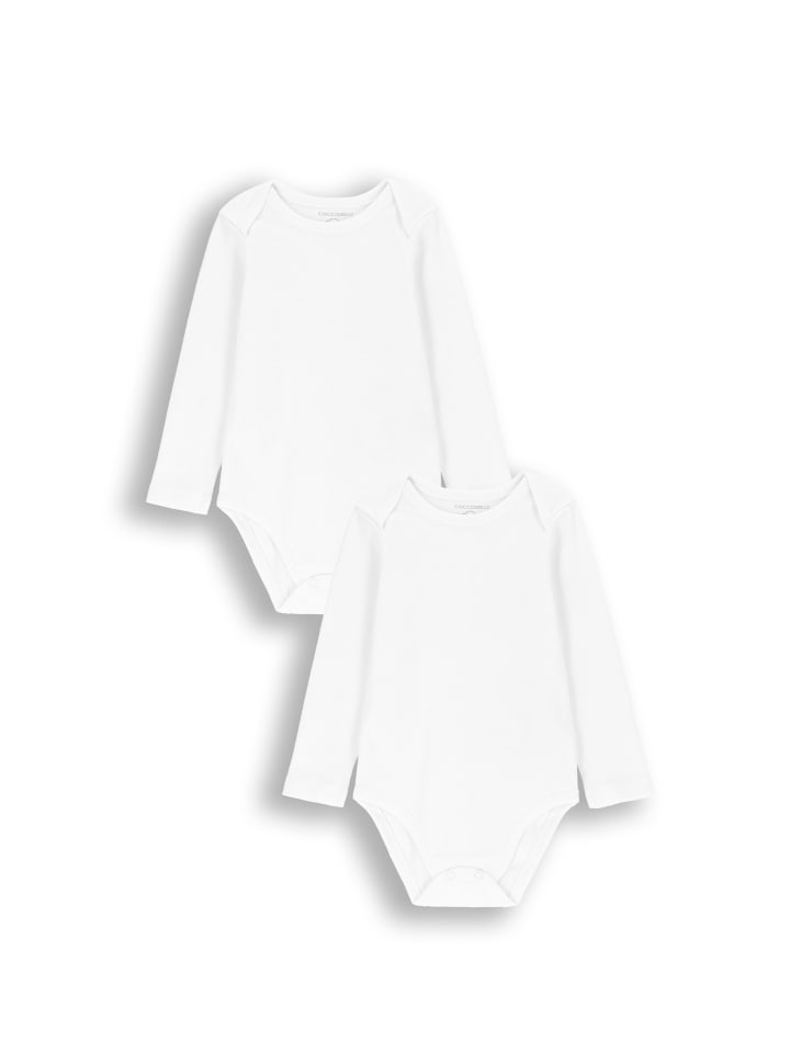 Coccodrillo Langarm-Body in weiß günstig kaufen