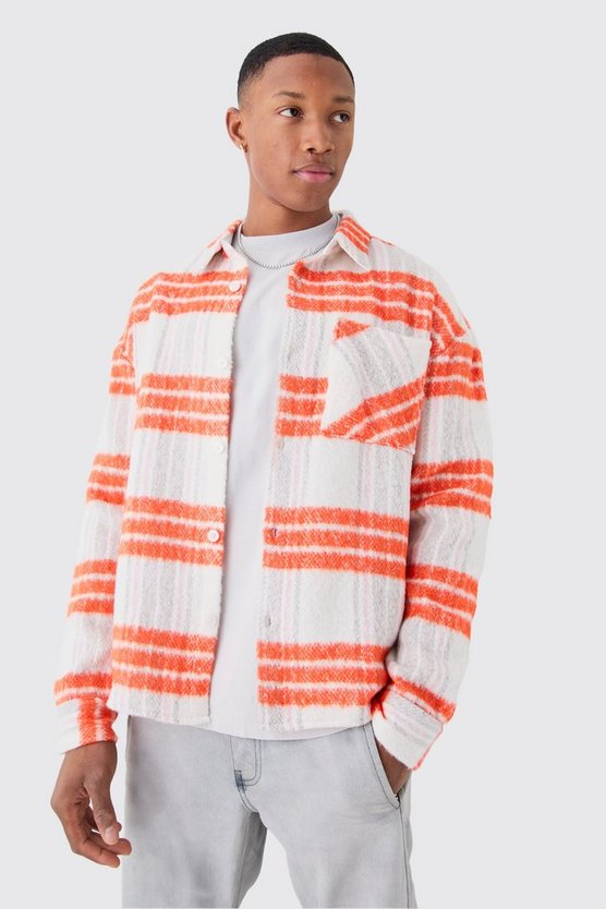 Kastiges kariertes Overshirt
