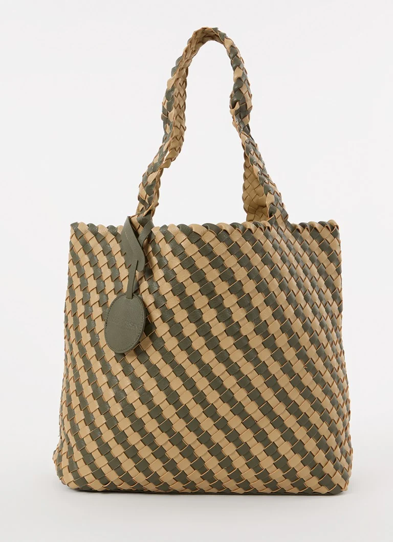 Bolsa de compras reversível Ilse Jacobsen com detalhes trançados