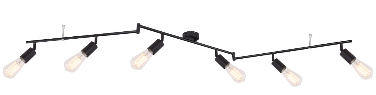 Globo Lighting - MARTHA - Strahler Metall schwarz, 6x E27