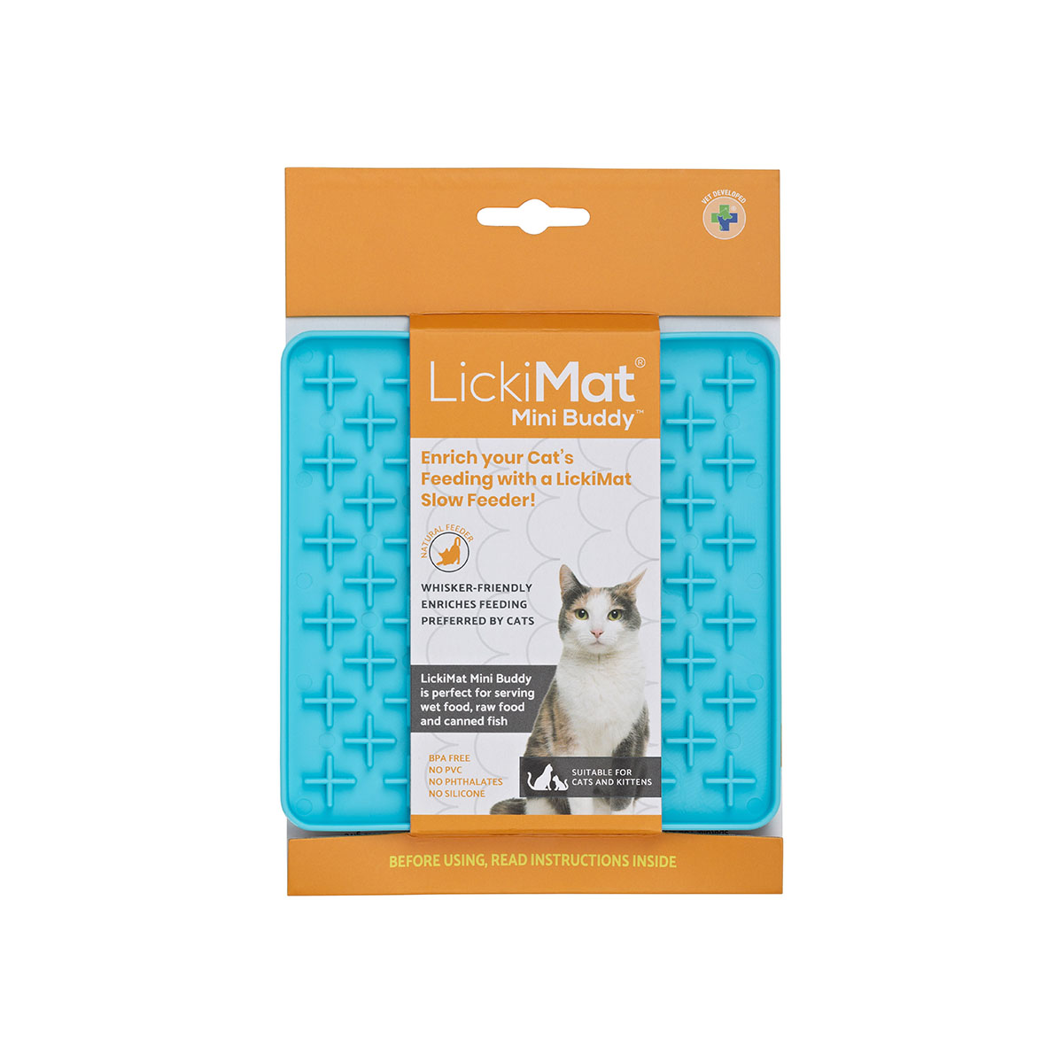 LickiMat Mini Buddy Leckmatte für Katzen Türkis