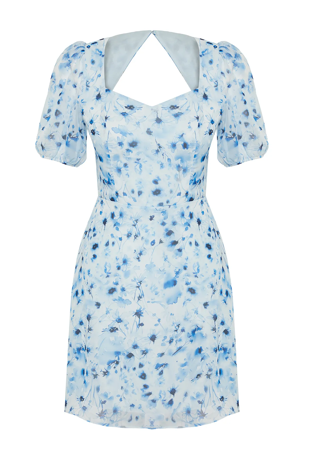 Trendyol Collection  Hellblaues gewebtes Minikleid TWOSS22EL2168