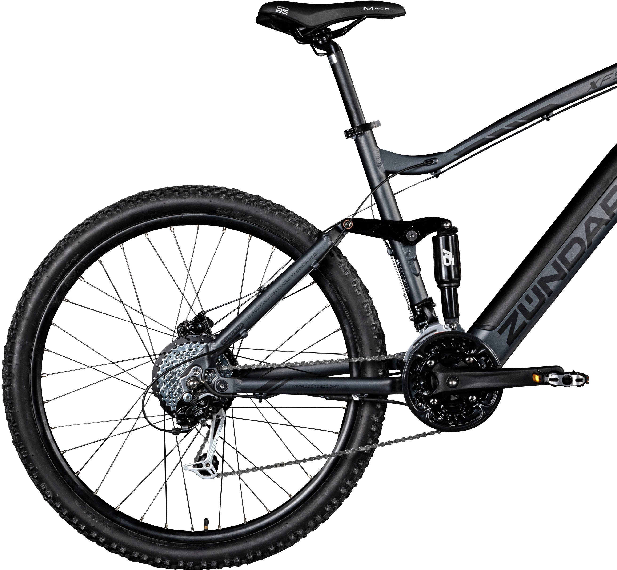 Zündapp E-Bike XFS, 27 Gang Shimano Tourney TX Schaltwerk, Kettenschaltung, Heckmotor, 504 Wh Akku