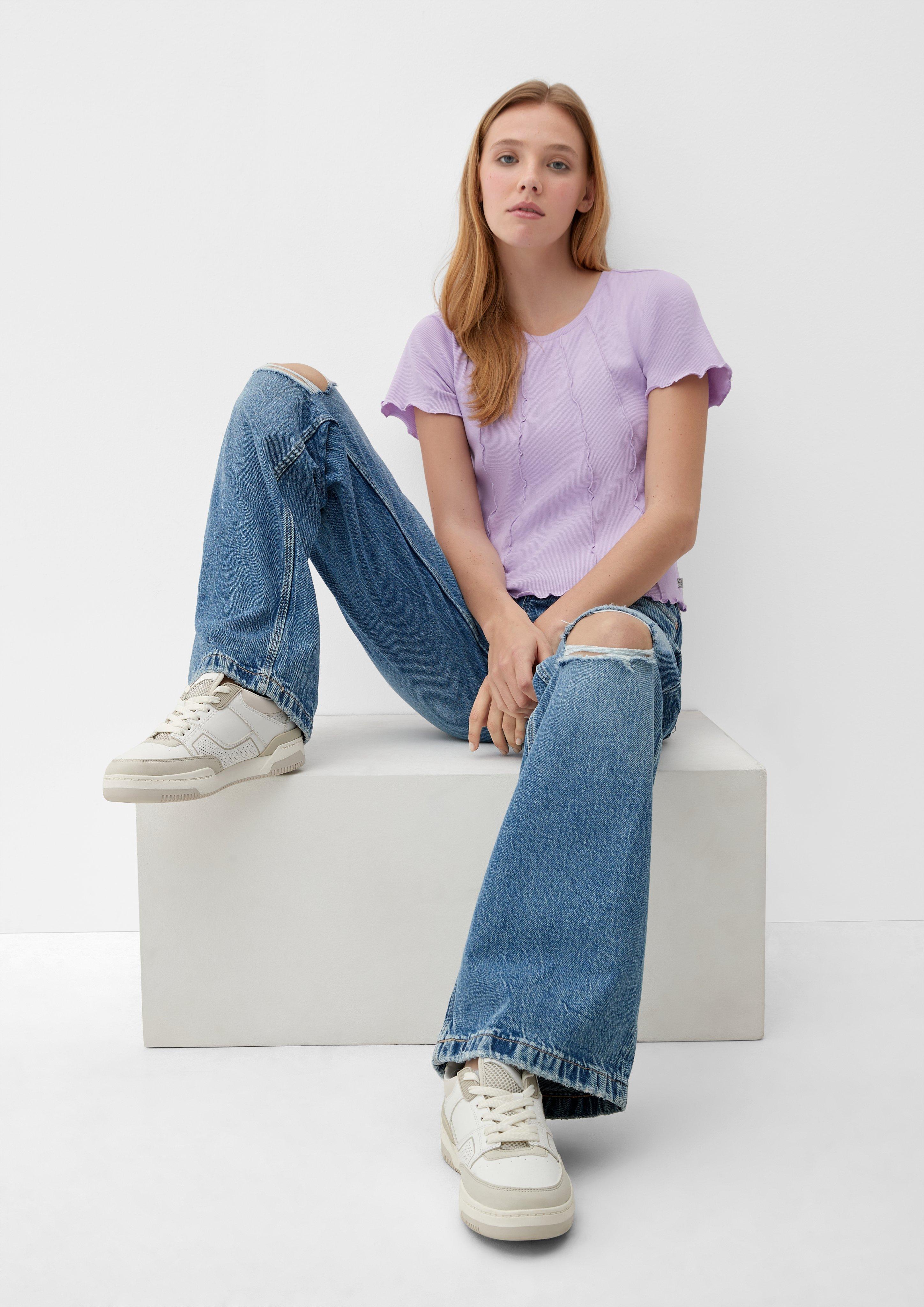 T-Shirt mit Ziernähten  2127928-4724