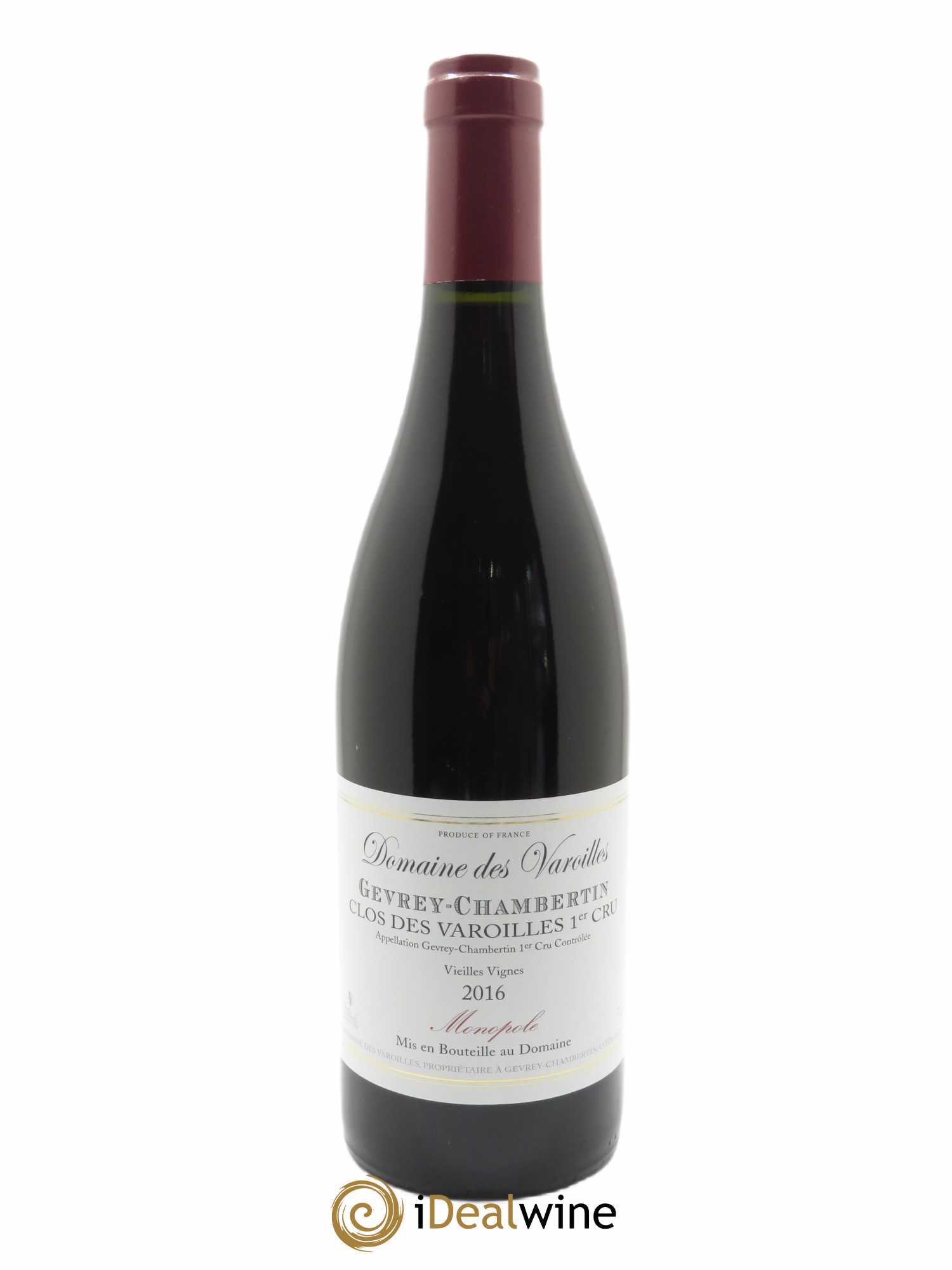 Gevrey-Chambertin 1er Cru Clos des Varoilles Monopole Varoilles (Domaine des)  2016 - Lot de 1 Bouteille