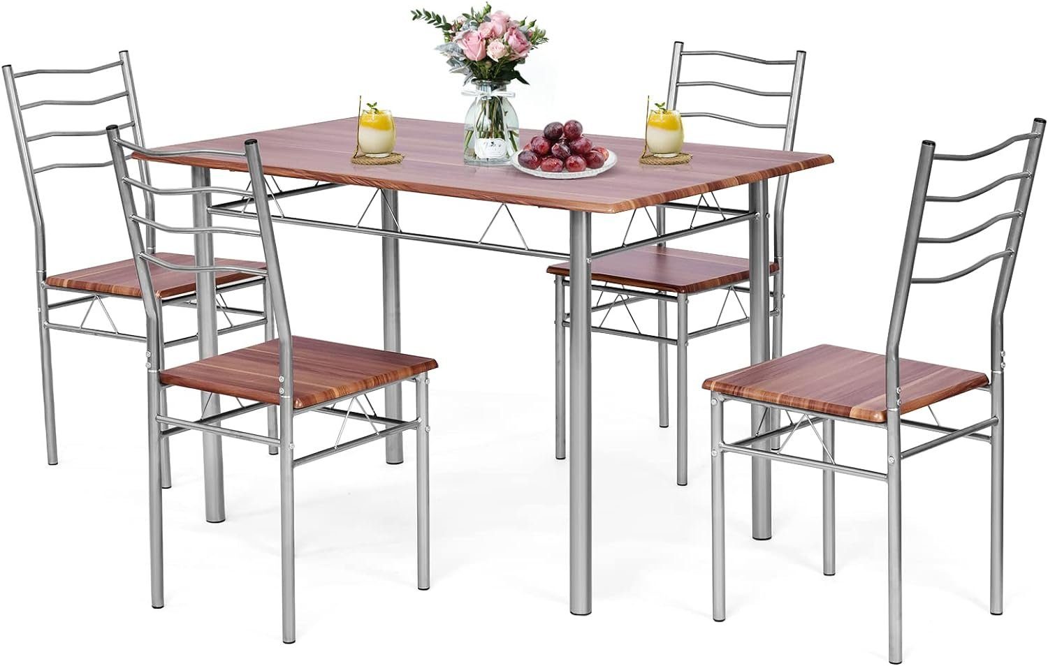 KOMFOTTEU Essgruppe Küchenmöbel, (Set, 5-tlg), für Esszimmer Küche
