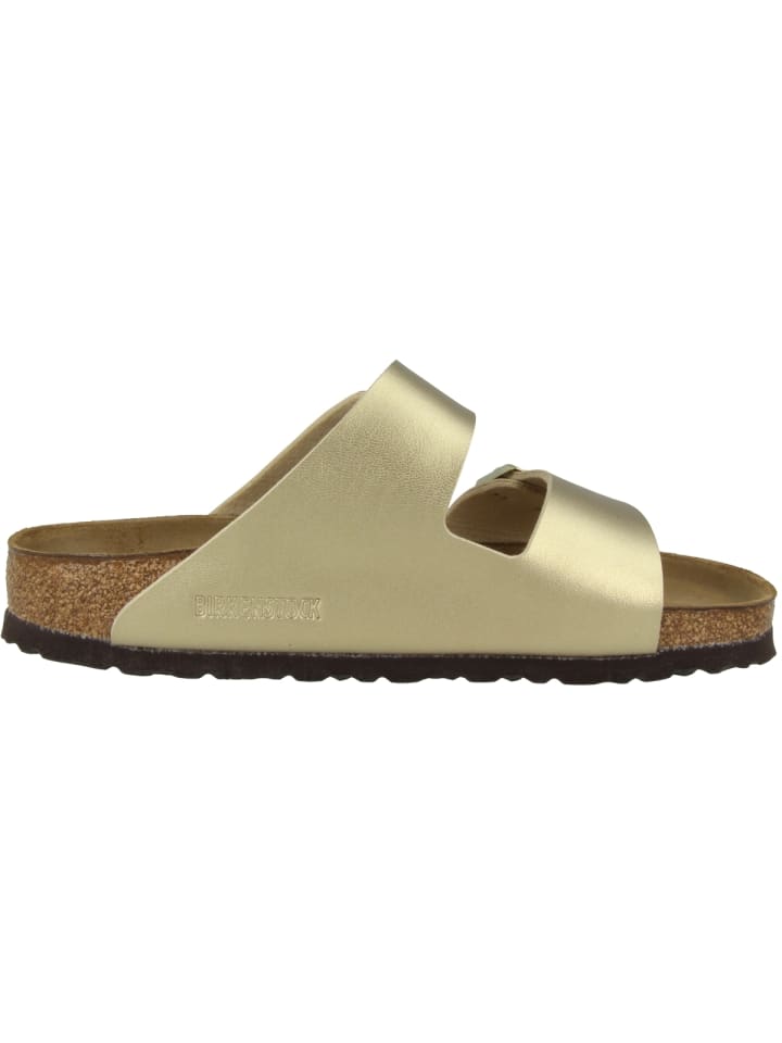Birkenstock Pantolette Arizona Birko-Flor normal in gold günstig kaufen