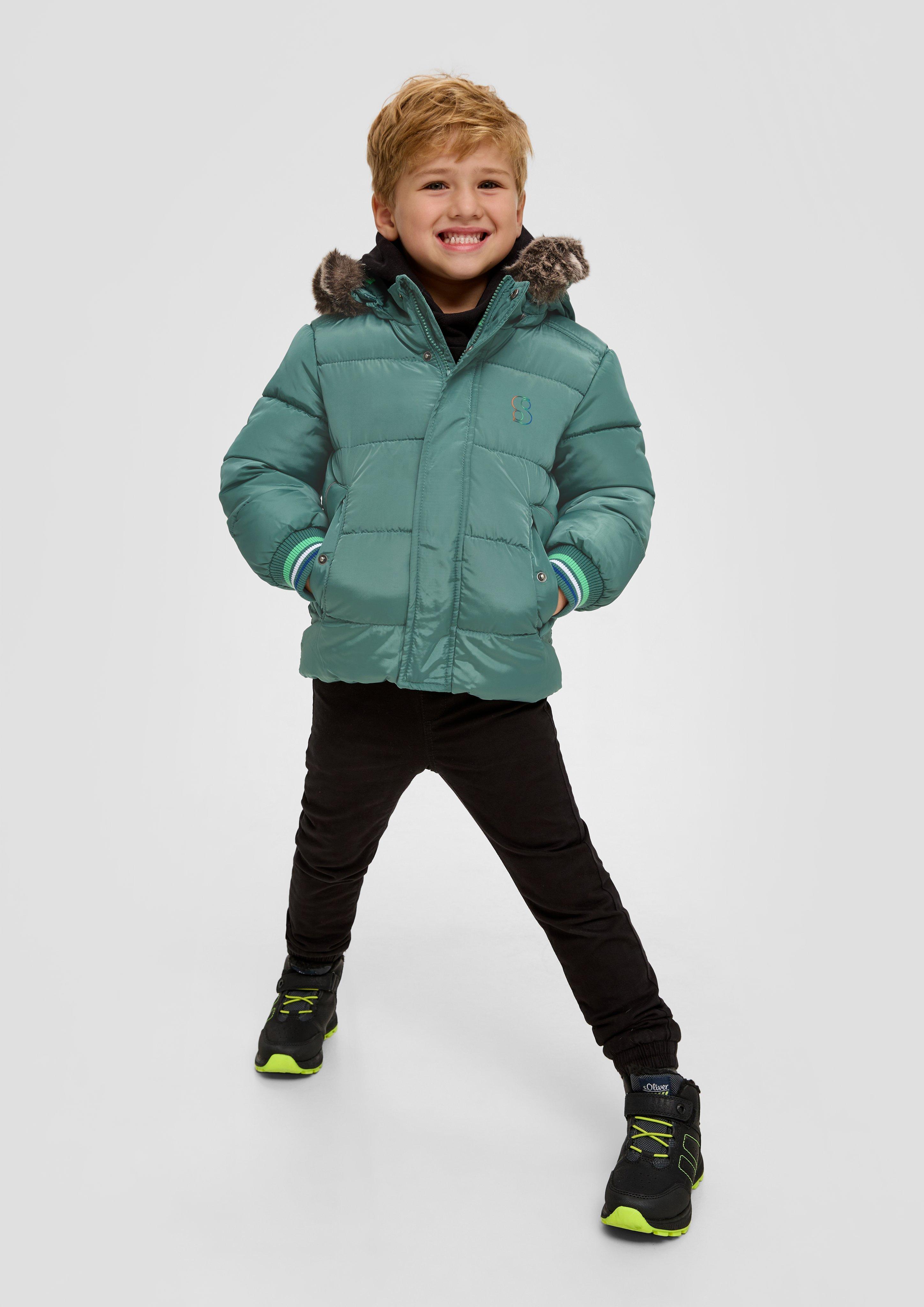 Steppjacke mit abnehmbarem Kunstfell  2132278-6576