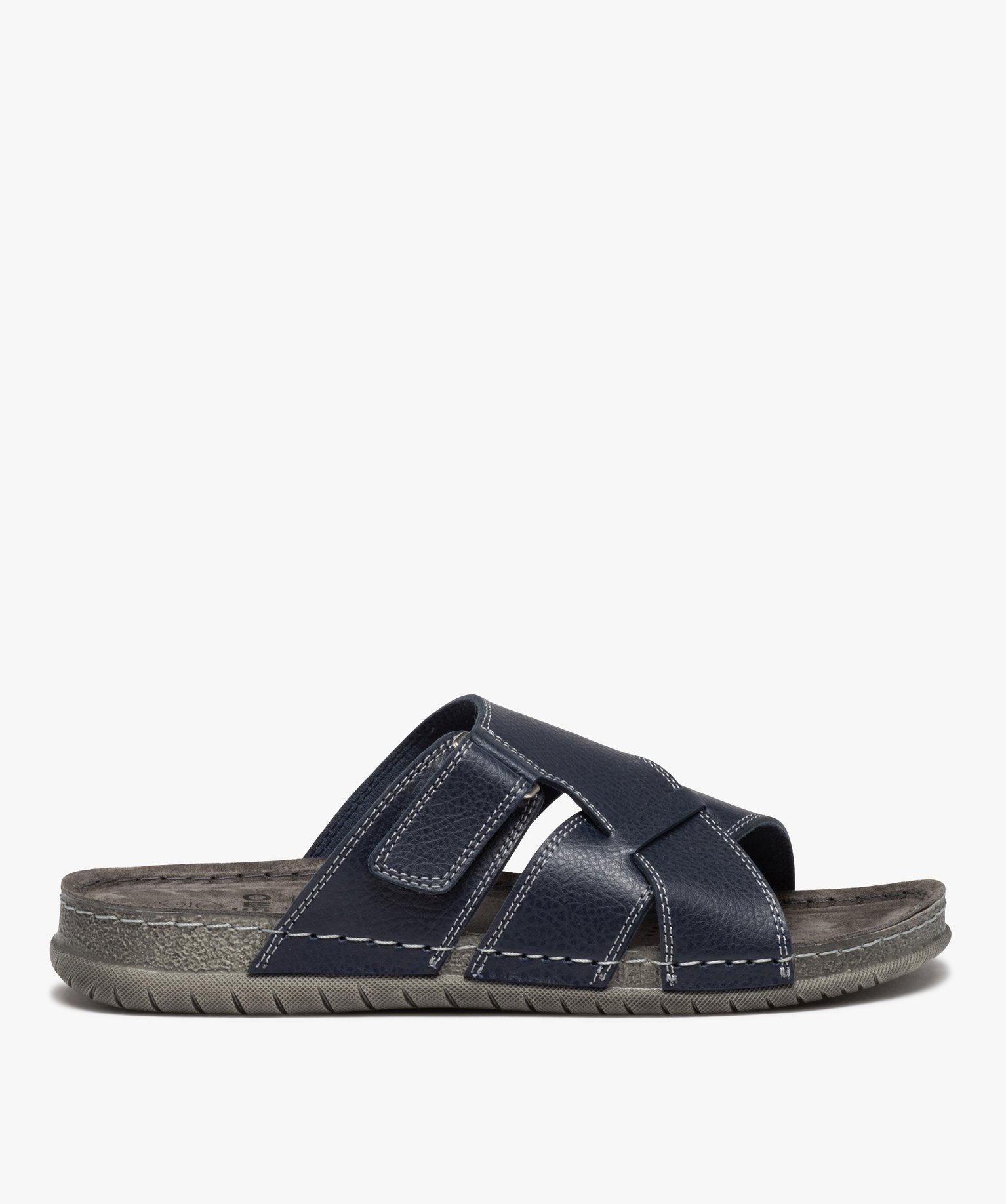 Mules confort multibrides croisées homme marine | GEMO