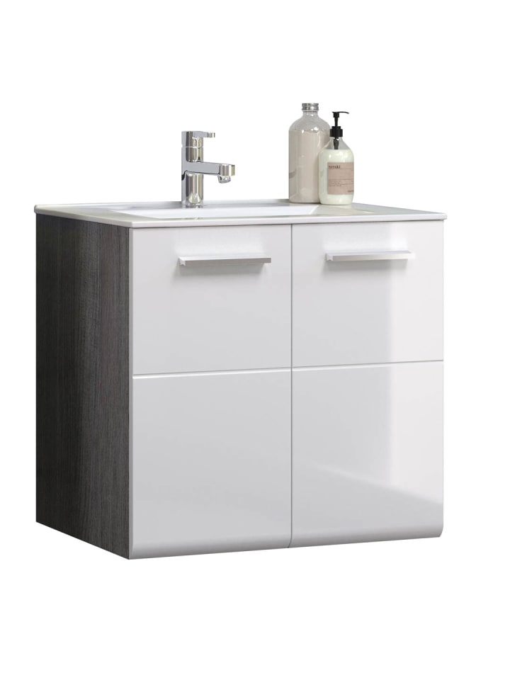 ebuy24 Waschbeckenunterschrank Riva Weiß 62 x 47 cm günstig kaufen onesize