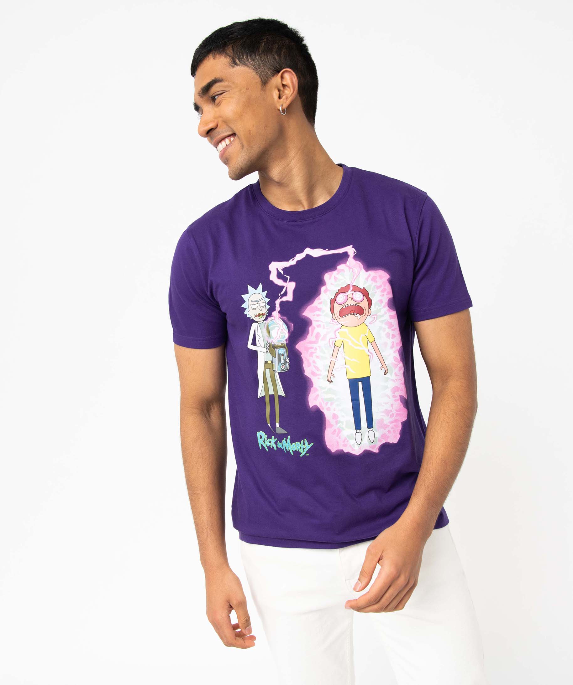 Tee-shirt homme avec motif XXL – Rick and Morty violet | GEMO