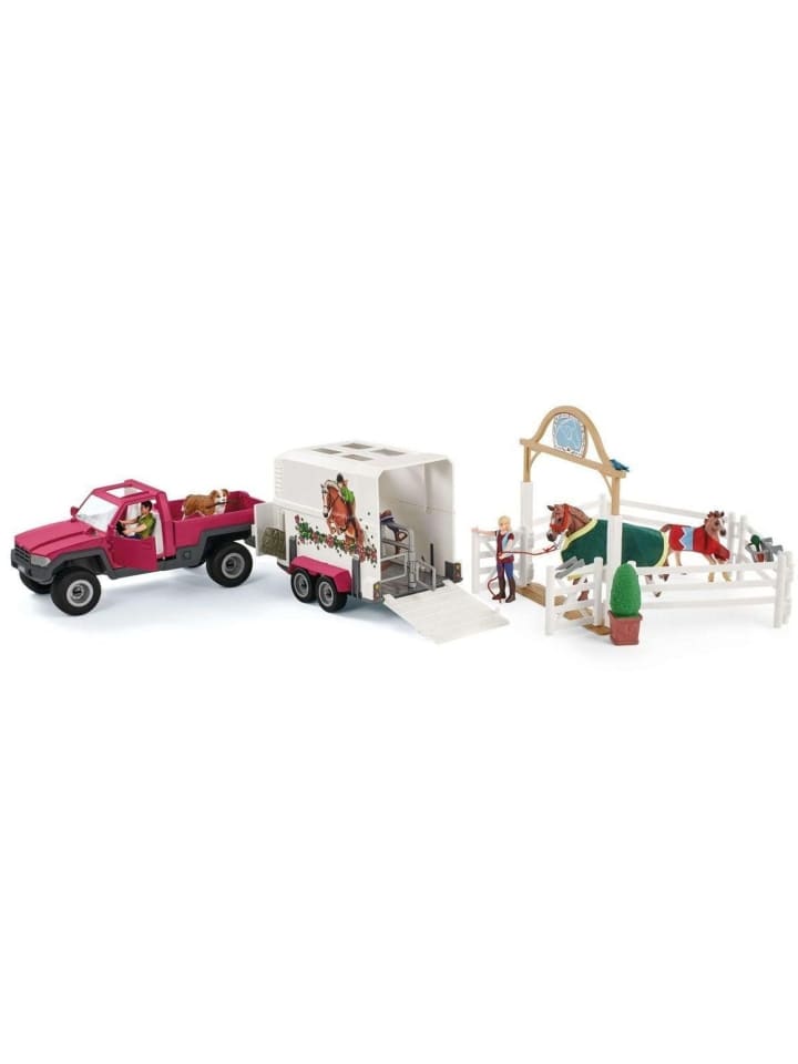 Schleich [Exklusiv Set] Horse Club Ausflug zur Pferdekoppel in Rosa ab 5 Jahre günstig kaufen onesize