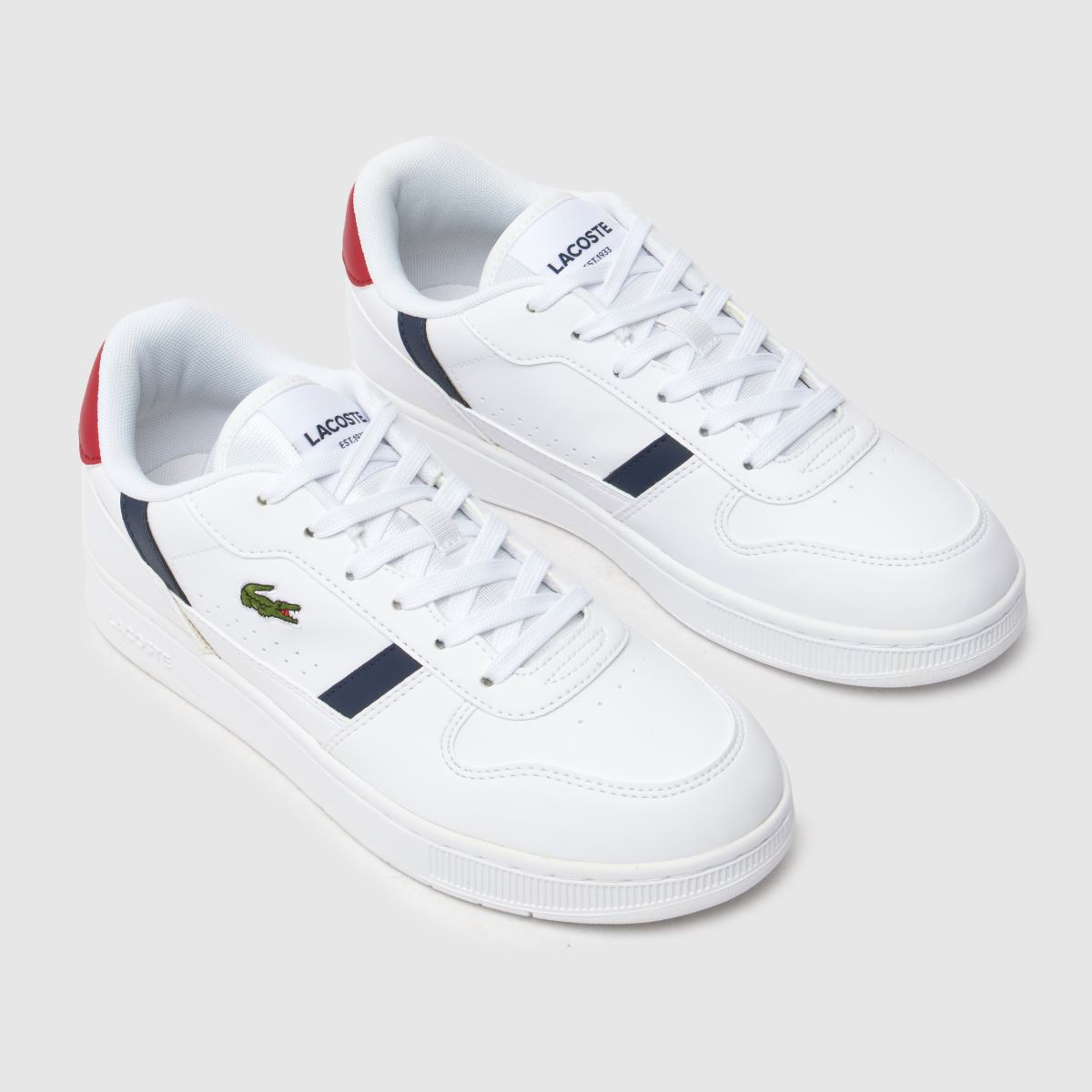Lacoste beli komplet športnih copat z več zaponkami za majice za fante in otroke