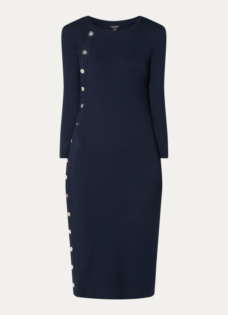 Ralph Lauren midi uska haljina s ukrasnim dugmadima